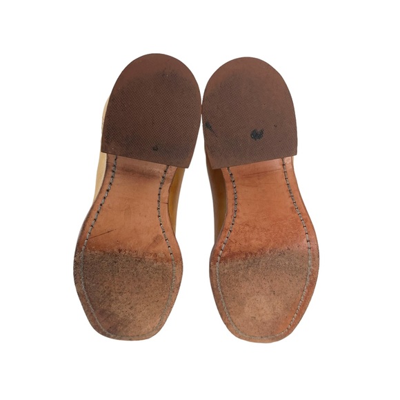 Frye Vintage Banana Yellow Leather Campus Boots Size 6.5 - Picture 12 of 13